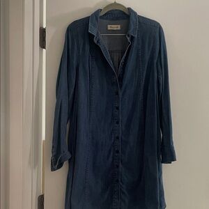 Madewell Indigo Denim Shirt Dress